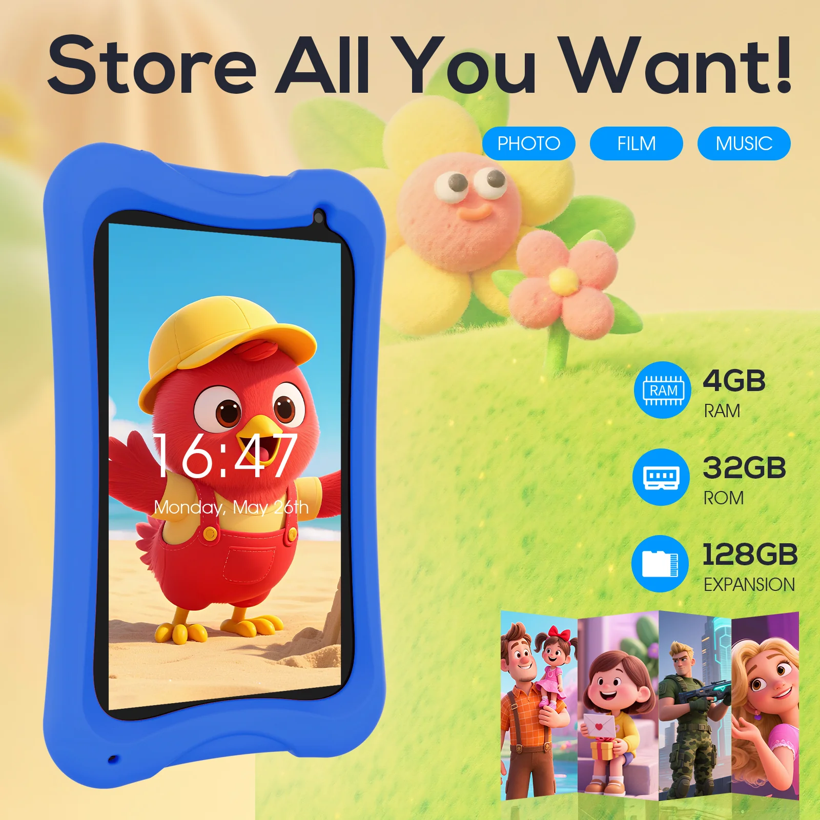 Digiland MID7025-AC | 7" Kids Tablet with Eye-Care Screen & Durable Case - Image 5