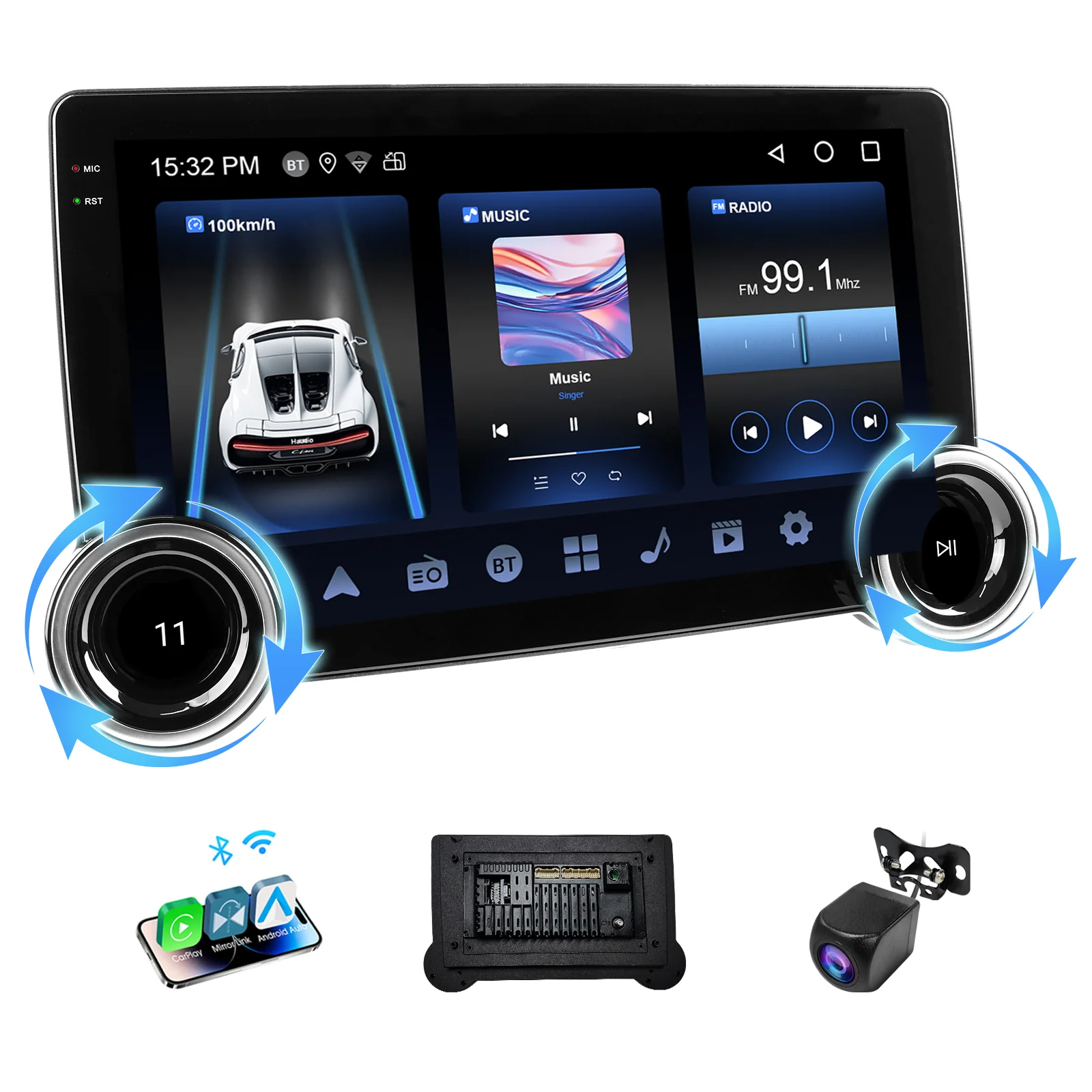 Huadio CVD1529-AJ 10" Double Din Car Stereo - Image 3