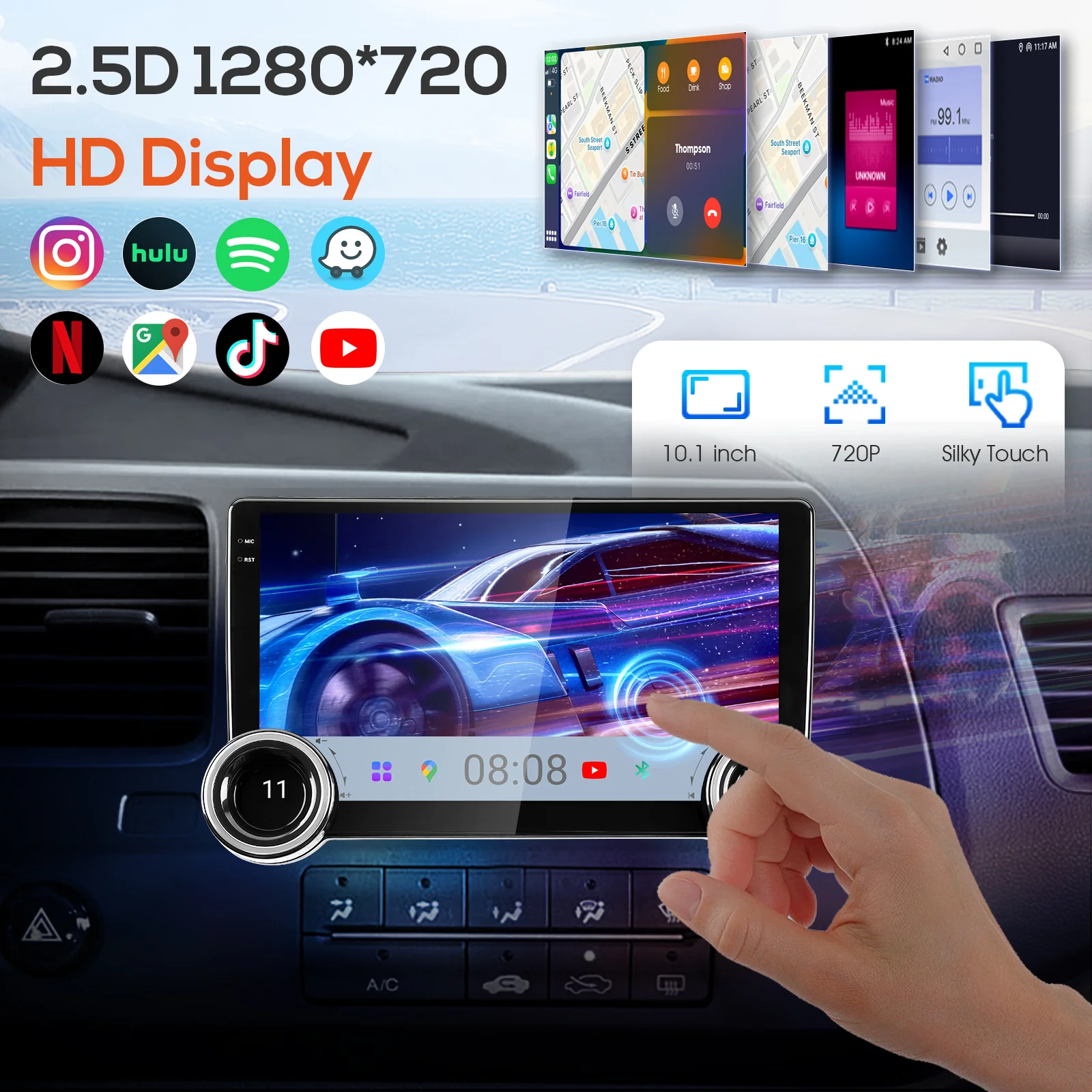 Huadio CVD1529-AJ 10" Double Din Car Stereo - Image 5