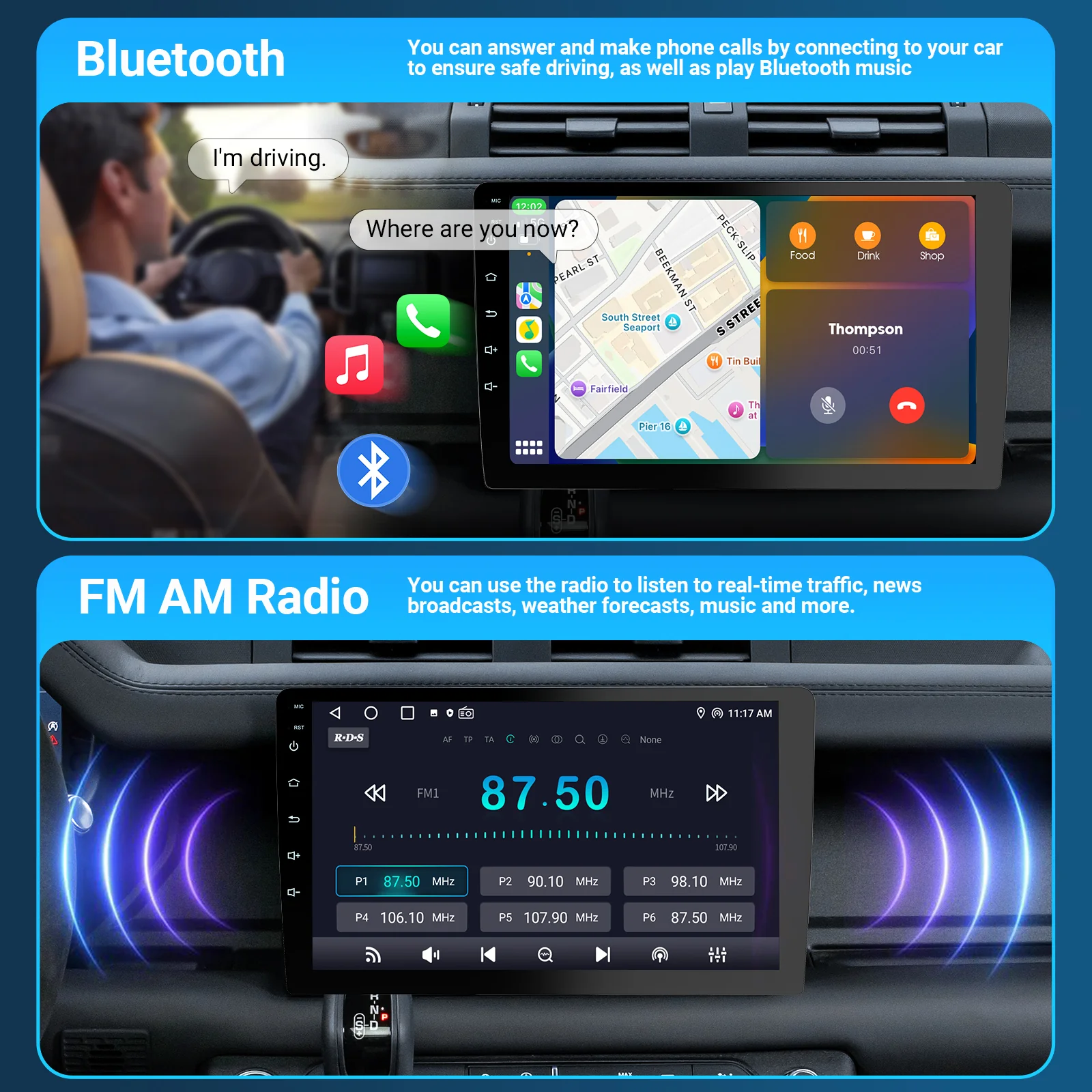 Huadio CVD9661-AJ 9" Double Din Honda Civic Car Stereo - Image 12
