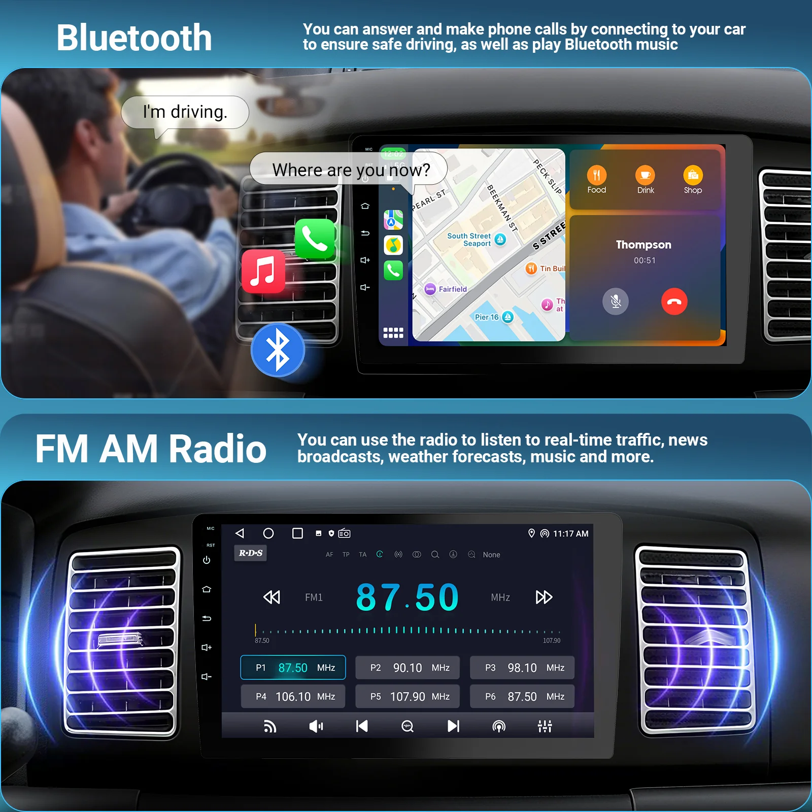 Huadio CVD9661-RK 9" Double Din Car Stereo - Image 6