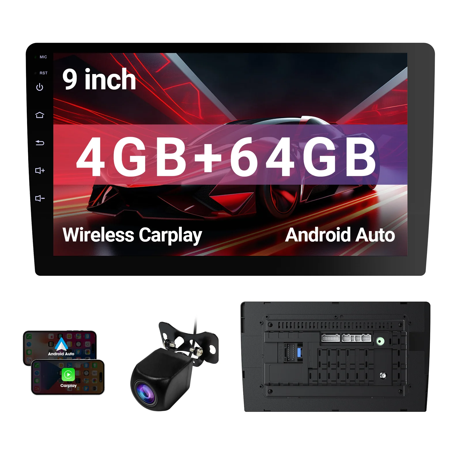 Huadio CVD9943-ZA 9" Double Din Car Stereo - Image 4