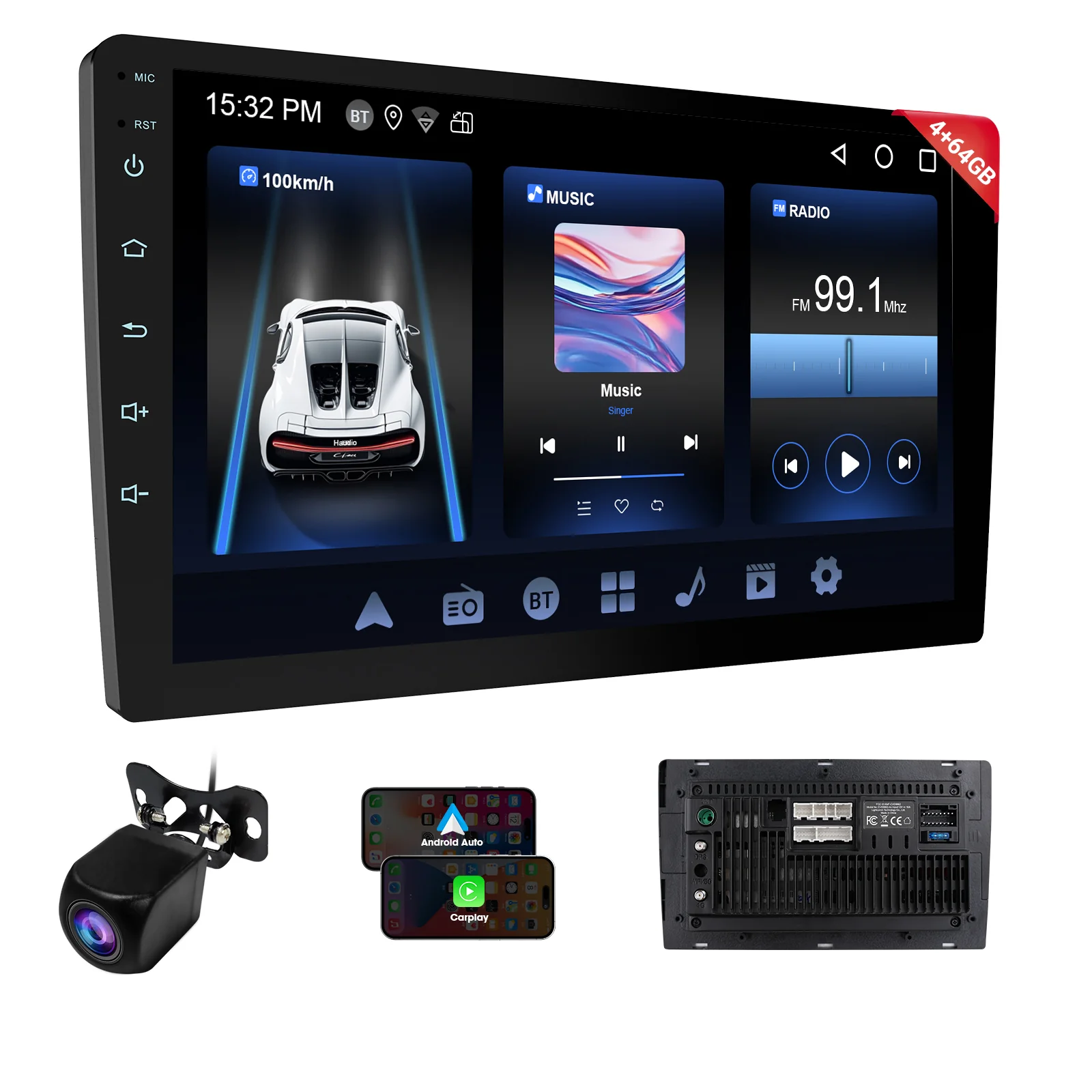 Huadio CVD9943-ZA 9" Double Din Car Stereo - Image 5